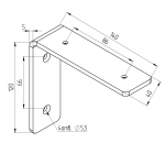 Консоль декоративная Гермес L=140х120 черный